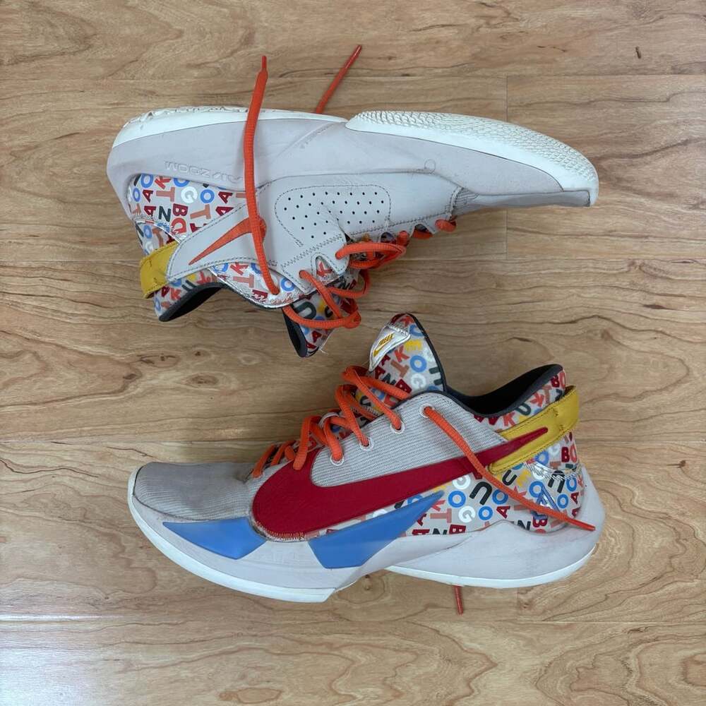 Size 11 Nike Zoom Freak 2 Alphabet Soup / Letter Bro Desert Sand Gym Red Sail